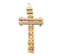 Olive Wood Crucifix / Wall Cross adorned with the "Our Father Prayer" (Ukrainian Small Version) from Jerusalem Hand Crafted by Artisans in Bethlehem (the heart of the holy land). An Ideal Religious