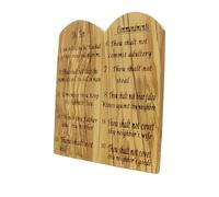 Olive Wood Handmade Carved Ten Commandments from Holy Land Bethlehem Blessed Christian Souvenir Gift Decor Ornament Bible Tanach