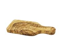 Verano Spanish Ceramics Tunisian Olive Wood Serving Boards with Handle - Home Dining Room Table Kitchen Restaurant Café Bar Cheese Meat Fruit Bread Serving Board - Square Board 23cm L x 10cm W