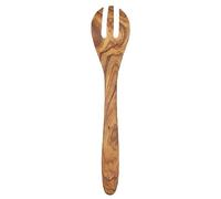 Olive Wood Salad Fork, Premium Handcrafted Salad Serving Fork, Durable with Comfortable Grip Salad Tossing Utensil, Wooden Salad Tongs for Serving and Mixing