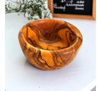Olive Wood Small Handcrafted Wooden Bowl for Dips Snacks Salad