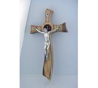 Olive Wood St. Benedict Wall Crucifix