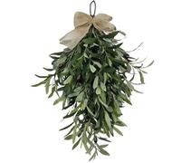 Olive Wreaths 24 Inch Artificial Greenery Decoration Hanging Olive Branch Wreath for Home Hall Fireplace Wall Branch Wreath