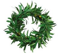 Olive Wreaths for Front Door 15.75 Inch Artificial Olive Branch Wreath with Fruit Hanging Realistic Green Leaf Wreath for Wedding Wall Home DecorationHOME Decor
