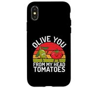 Olive You from My Head Tomatoes Olive Lover Case for iPhone X/XS