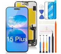 Olivechard for iPhone 15 Plus OLED Screen Replacement 6.7" Display Assembly with Proximity Sensor Flex Cable Touch Screen Digitizer Repair Kit A3094 A2847 A3093 A3096