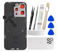 Olivechard for iPhone 15 Pro Max OEM Rear Cover 6.7 White Titanium Coil Kit