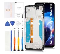 Olivechard Screen Replacement for Cricket Outlast 5G 2024 SN509C 6.75" IPS TFT LCD Display Touch Digitizer Assembly with Frame AT&T Motivate Pro 5G SN509A Repair Replacement Screen Black