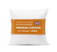 Oliver Bedding Hypoallergenic Premium cushion inserts 1 pack, Hollowfibre Stuffed Square Cushion Pillows for Sofa and Bed, Comfortable Anti Allergenic Pad Stuffer Insert Square Pillow (22" x 22")