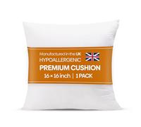 Oliver Bedding Hypoallergenic Premium cushion inserts 1 pack, Hollowfibre Stuffed Square Cushion Pillows for Sofa and Bed, Comfortable Anti Allergenic Pad Stuffer Insert Square Pillow (16 x 16)
