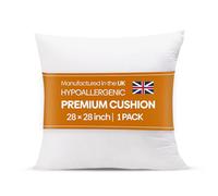 Oliver Bedding Hypoallergenic Premium Cushion inserts 1 Pack, Hollowfibre Stuffed Square Cushion Pillows for Sofa and Bed, Comfortable Anti Allergenic Pad Stuffer Insert Square Pillow (28" x 28")