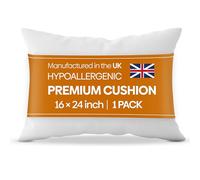 Oliver Bedding Hypoallergenic Premium Cushion inserts 1 pack, Hollowfibre Stuffed Square Cushion Pillows for Sofa and Bed, Comfortable Anti Allergenic Pad Stuffer Insert Square Pillow (16" x 24")