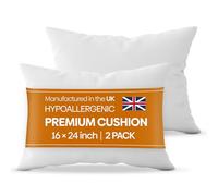 Oliver Bedding Hypoallergenic Premium cushion inserts 2 pack, Hollowfibre Stuffed Square Cushion Pillows for Sofa and Bed, Comfortable Anti Allergenic Pad Stuffer Insert Square Pillow (16 x24 Inch)