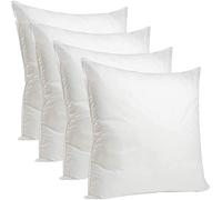 Oliver Bedding Hypoallergenic Premium Cushion inserts, Hollowfibre Stuffed Square Cushion Pillows for Sofa and Bed, Comfortable Anti Allergenic Pad Stuffer Insert Square Pillow (4 Pack, 20" x 20")