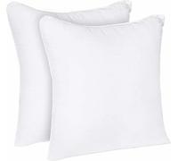 Oliver Bedding Hypoallergenic Premium cushion inserts, Hollowfibre Stuffed Square Cushion Pillows for Sofa and Bed, Comfortable Anti Allergenic Pad Stuffer Insert Square Pillow (2, 16 x 16)