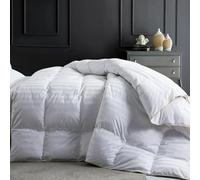 Oliver Bedding Luxurious Duvet 7.5 Tog (135 x 200 cm - Single), Ultrasoft Touch Hypoallergenic Quilted Single Duvet Set, Elegant Satin Stripes Duvets, Anti Allergy for a Comfortable Night Sleep