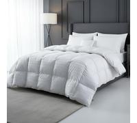 Oliver Bedding Luxurious Duvet 7.5 Tog (200 x 200 cm- Double), Ultrasoft Touch Hypoallergenic Quilted Double Duvet Set, Elegant Satin Stripes Duvets, Anti Allergy for a Comfortable Night Sleep