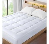 Oliver Bedding Mattress Topper Double Bed 2 Inch Thick (5cm) (Double - 137 x190 cm), Hotel Quality & Super Soft Topper, Quilted & Box Stitched, Anti-Allergenic Bed Topper for Back Pain Relief
