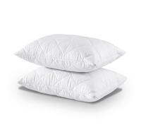Oliver Bedding Premium Hollowfiber Pillows 2 Pack Quilted Cover, Anti Allergenic and Hypoallergenic Soft Sleeping Bed Pillows with Dust Mite Resistance, Hotel Pillows for ultimate luxurious sleep (2)