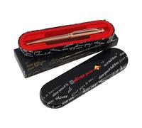 Oliver Corbet Shine Coffee Ball Pen with T Box | 0.6mm Cardinal Tip | Full Brass Metal Body | Twist Mechanism