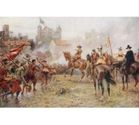 Oliver Cromwell at the storming of Basing House. Oliver Cromwell 1599 ÔøΩ1658. English general and statesman. After the painting by Ernest Crofts. From Britain and Her Neighbours 1485 - 1688 published