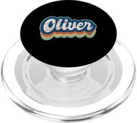 Oliver First Name Boy Vintage Style 70s 80s Personalized PopSockets PopGrip for MagSafe