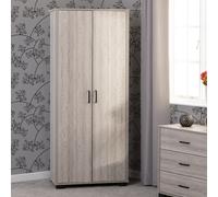 Seconique Oliver 2 Door Wardrobe - Light Oak Effect, Brown