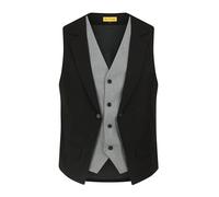 Oliver George Men’s Solid Color Suit Vest Formal Tuxedo Waistcoat Business Layered Dress Vest For Suit or Tuxedo, Black, Small