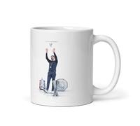 Oliver Glasner Crysta l Palace Mug with Trophies, White Ceramic Coffee Mug, Football Manager Gift