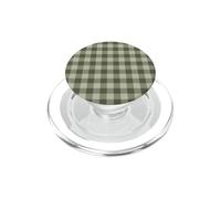 Oliver Green Gingham Aesthetic Preppy Girly Vintage PopSockets PopGrip for MagSafe