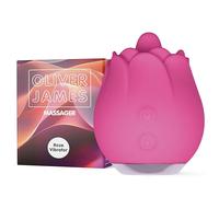 Oliver James Rose Toy Vibrator for Women with 10 Modes (Pulse Pink)