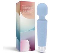 Oliver James Vibrator - 20 Vibration Modes & 8 Speeds, Vibrator Wand Massager for Clitoris Stimulation, Adult Sex Toys for Men & Women, Wireless Vibrators & Water-Resistant Adult Toy (Pastel Blue)