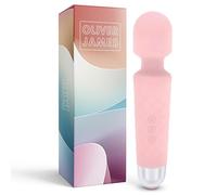 Oliver James Vibrator - 20 Vibration Modes & 8 Speeds, Vibrator Wand Massager for Clitoris Stimulation, Adult Sex Toys for Men & Women, Wireless Vibrators & Water-Resistant Adult Toy (Pastel Pink)