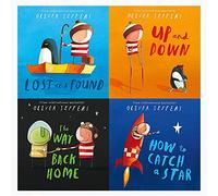 Oliver jeffers collection how to catch a star,way back home,lost and found,up and down 4 books set