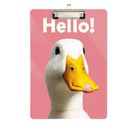 Oliver Jeffers Style Mallard Duck Hello auto clipboard Standard Hole for Nurses Home Contractor Size 9 x 12 Silver