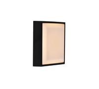 Oliver Square LED Outdoor Patio Garden Terrace Plastic Wall Light in Black (Diam) 17.5cm Nordlux Black One Size