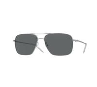 Oliver Peoples Man Sunglass OV1150S Clifton - Frame color: Silver, Lens color: Dark Grey Polarized