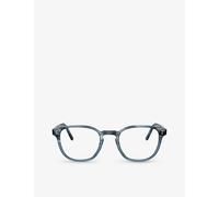 Oliver Peoples Mens Blue Ov5219 Fairmont Square-frame Acetate Glasses