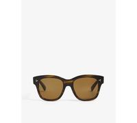 Oliver Peoples Mens Brown Melery Square-frame Acetate Sunglasses 14.5cm
