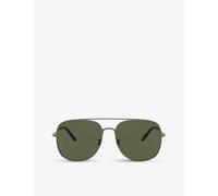 Oliver Peoples Mens Gold Ov1272s 58 Taron Square Metal Frame Sunglasses 14.5cm