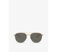 Oliver Peoples Mens Gold Ov1335st Pilot-frame Titanium Sunglasses