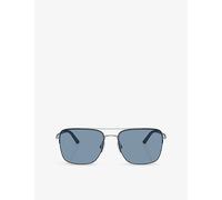 Oliver Peoples Oliver Peoples Ov1343S R-2 Pilot-Frame Metal Sunglasses Silver