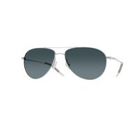 Oliver Peoples OV1002S BENEDICT 5036S3 Man Sunglasses Metal Silver Blue Pilot Polarized Nuanced