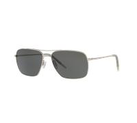 Oliver Peoples Man Sunglass OV1150S Clifton - Frame color: Silver, Lens color: Dark Grey Polarized