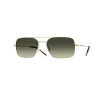 Oliver Peoples OV1373S VICTORY II 5035BH Unisex Sunglasses Metal Gold Green G15 Squared Normal
