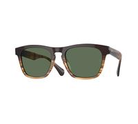Oliver Peoples OV5555SU R-3 13929A Unisex Sunglasses Acetate Brown Green G15 Pillow Polarized