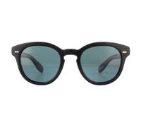 Oliver Peoples Round Black Blue Polarized Cary Grant Ov5413Su Sunglasses Black One Size