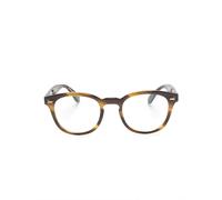 Oliver Peoples tonal-design round-frame glasses - Brown 47-49-52