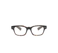 Oliver Peoples tortoiseshell-effect rectangle-frame glasses - Black One Size