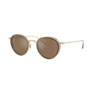 Oliver Peoples Unisex Sunglass OV1318ST TK-8 Sun Gold Plated - Frame color: 18k Gold Plated, Lens color: Cognac Mirror
